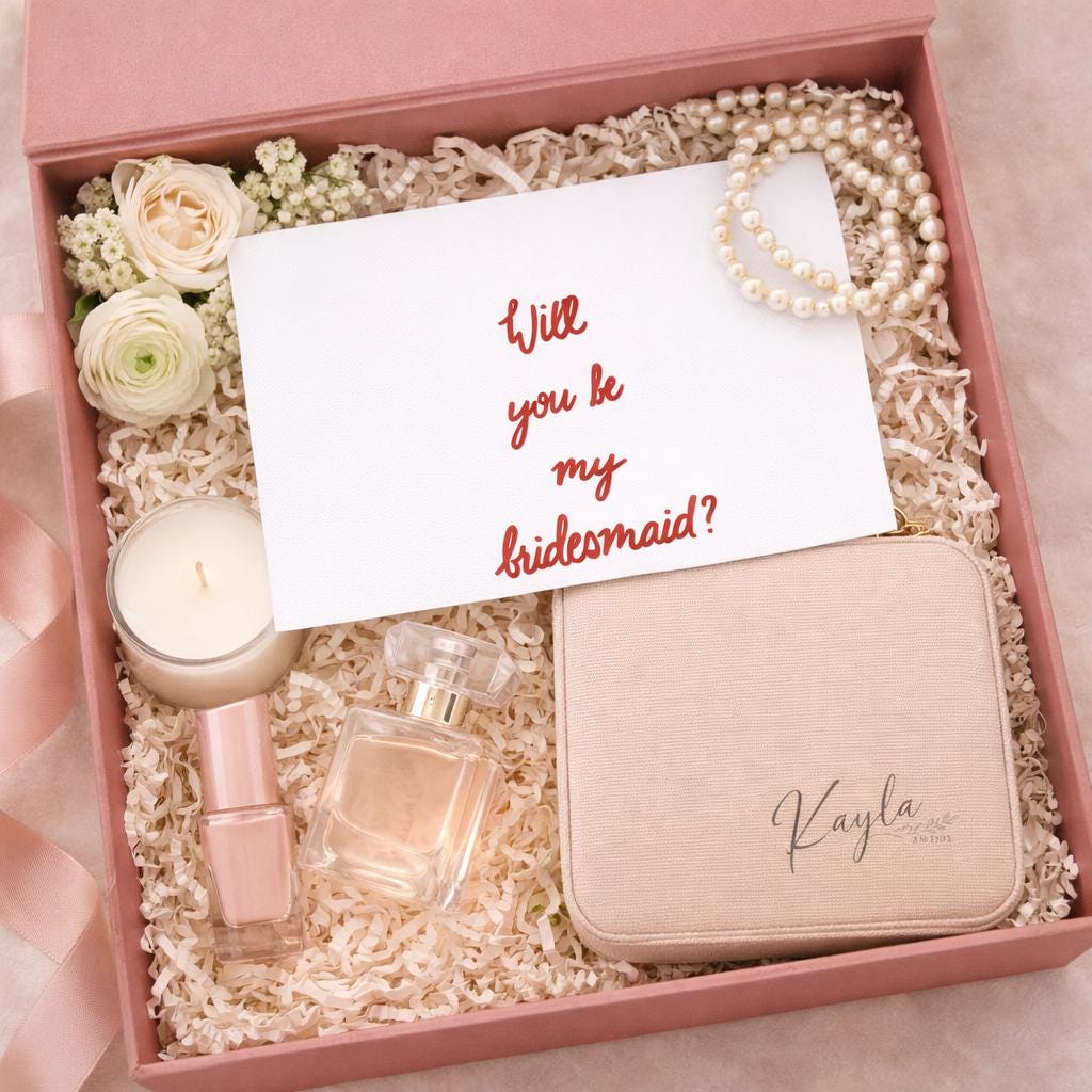 Bridesmaid Proposal Card | Colorful Script, Wedding Party Ask (4x6)