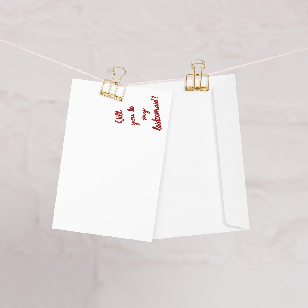 Bridesmaid Proposal Card | Colorful Script, Wedding Party Ask (4x6)