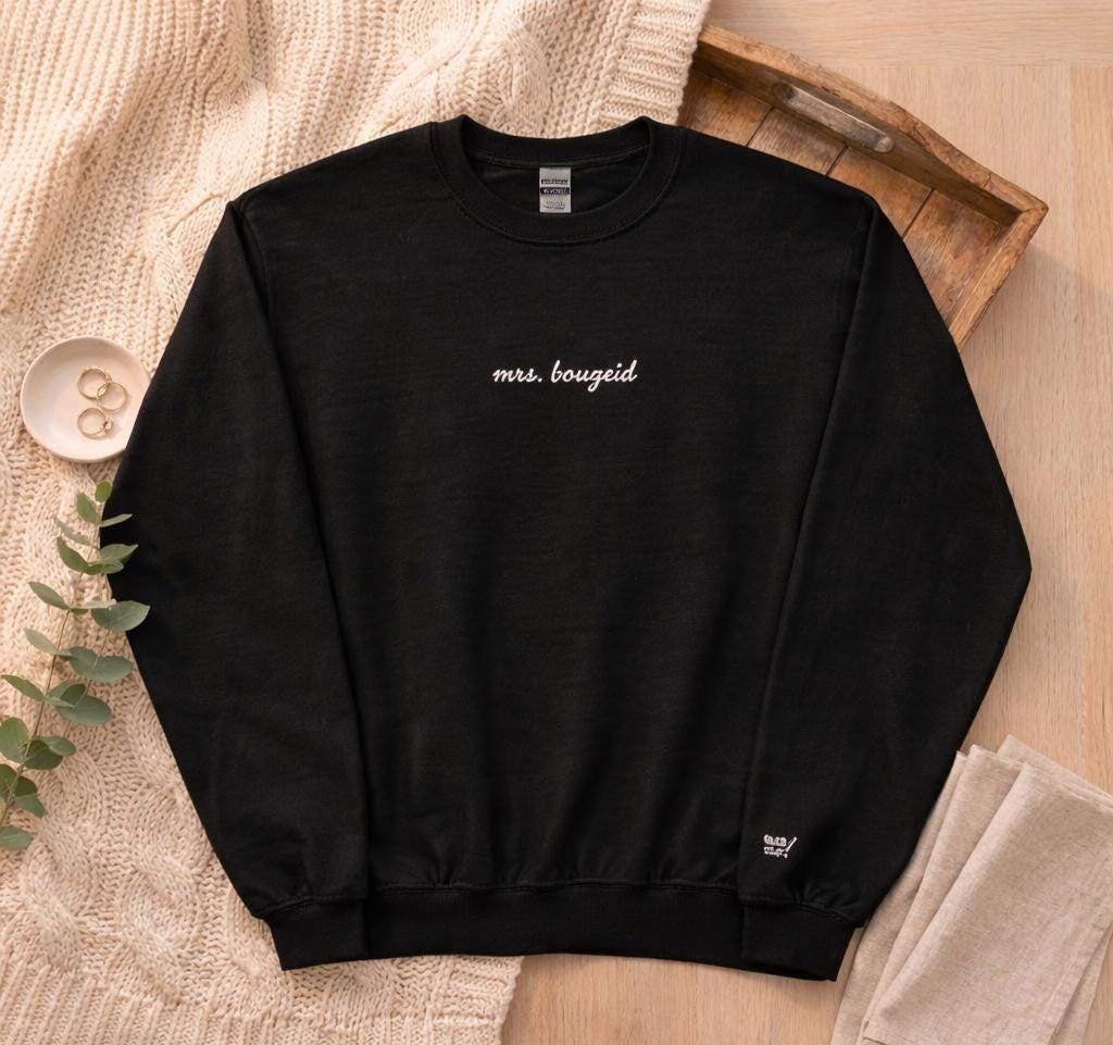 Personalized “I Said Yes” Sweatshirt – Custom Bride Name, Engagement Gift Crewneck