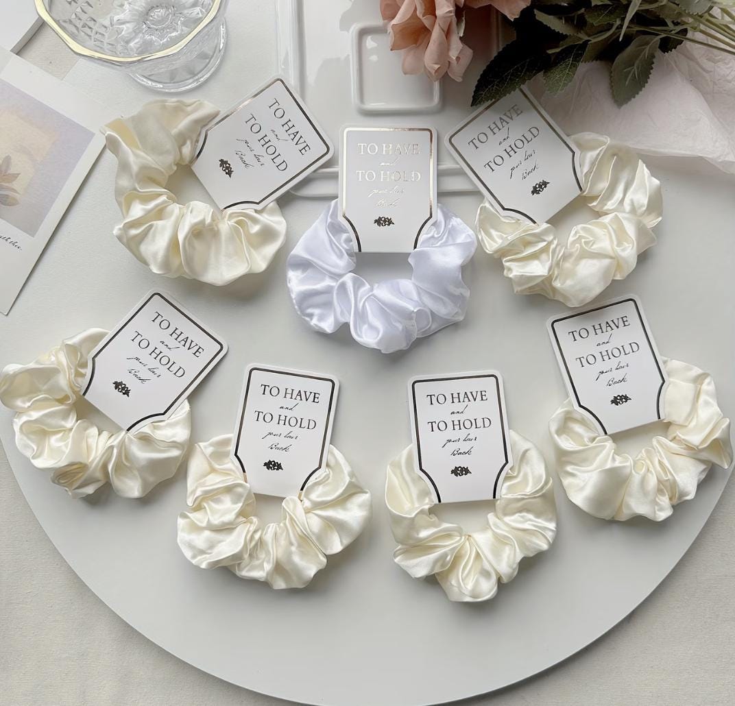 Bridesmaid Proposal Satin Scrunchie: 'Tie The Knot' Gift