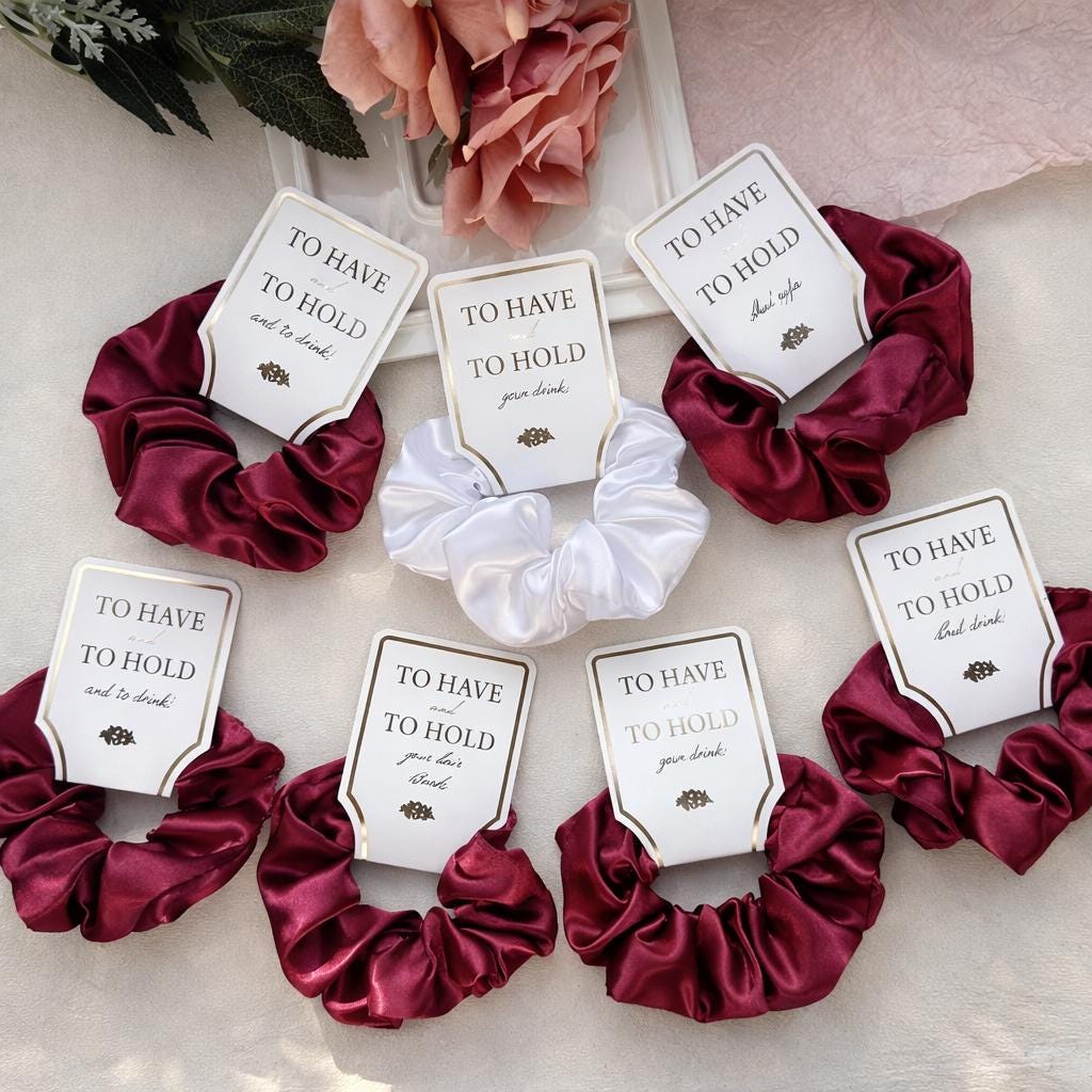 Bridesmaid Proposal Satin Scrunchie: 'Tie The Knot' Gift