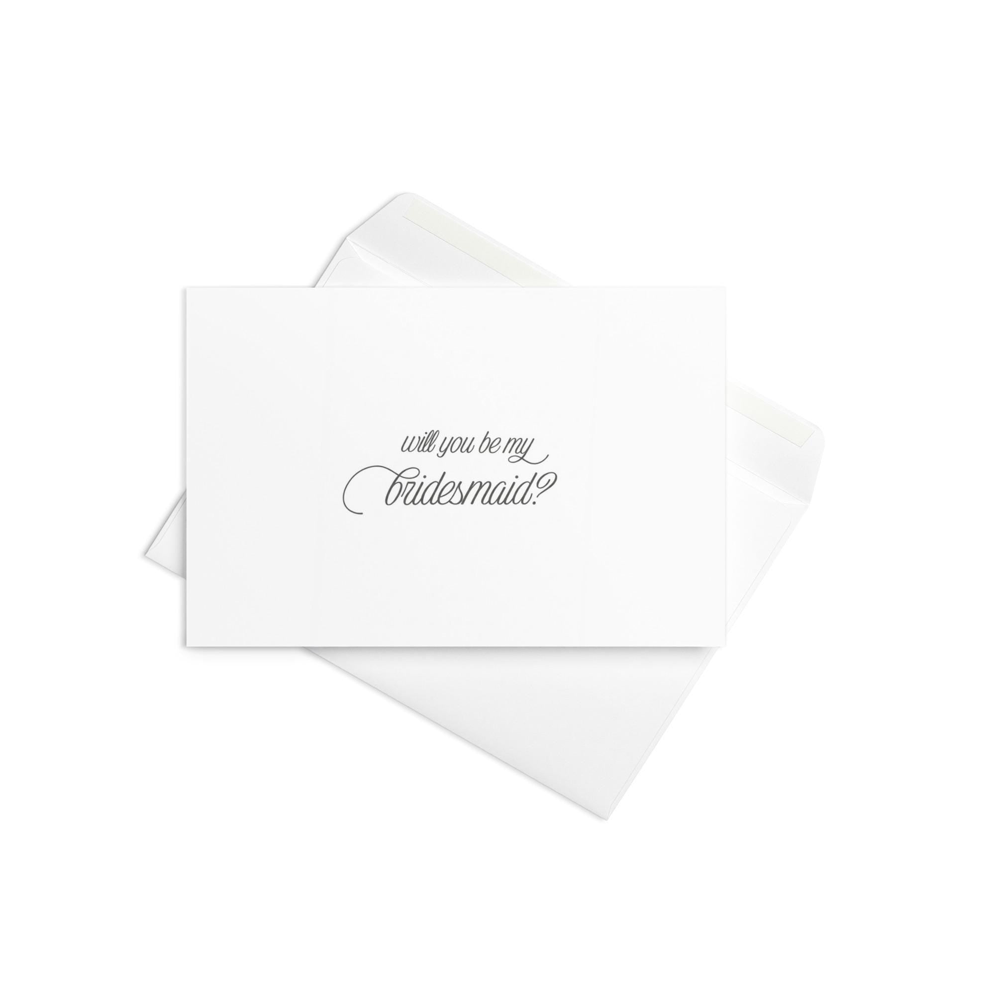 Bridesmaid Proposal Card | Minimalist Wedding Party Ask