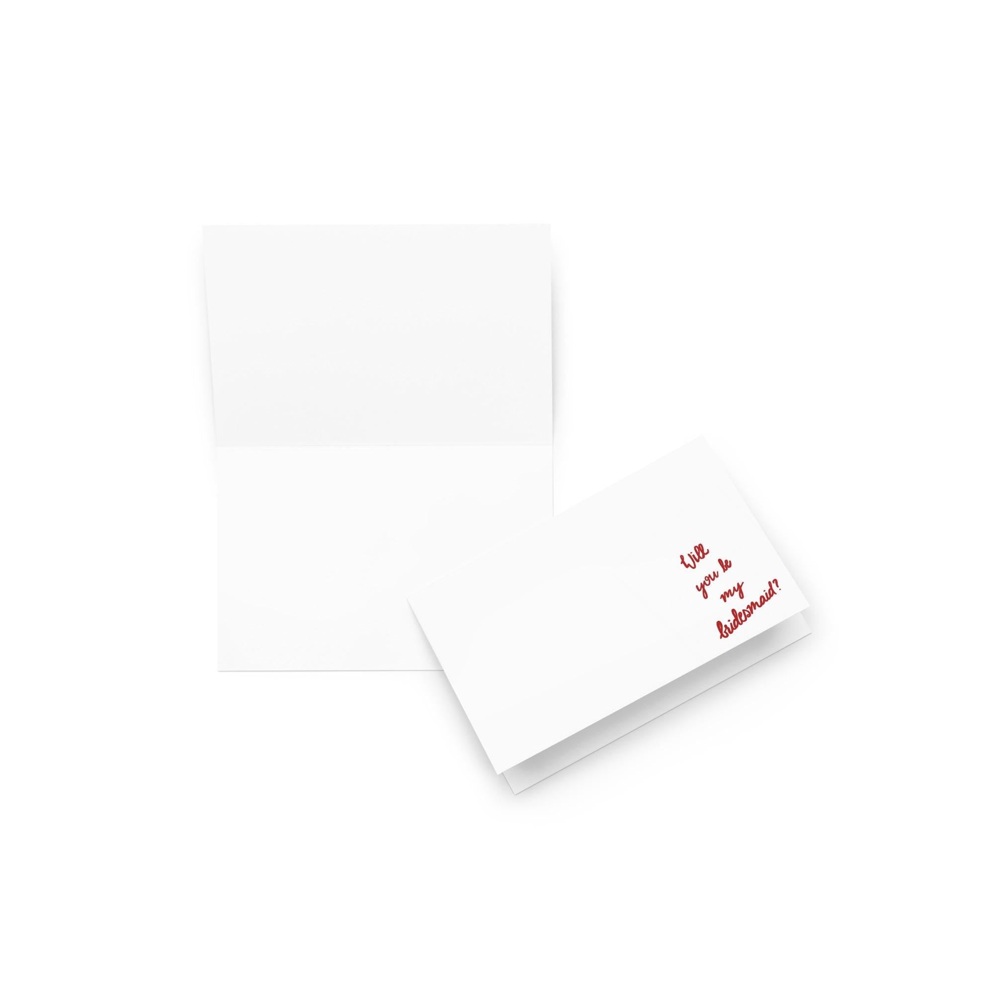 Bridesmaid Proposal Card | Colorful Script, Wedding Party Ask (4x6)