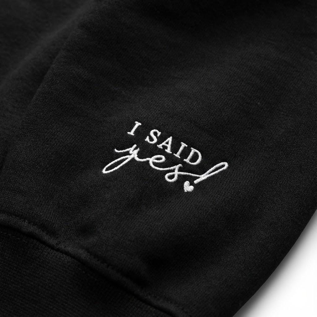 Personalized “I Said Yes” Sweatshirt – Custom Bride Name, Engagement Gift Crewneck