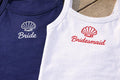 Embroidered Shell Bride Tank Top | Personalized Bachelorette Party Cami