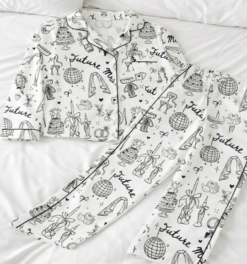 Future Mrs. Pajama Set – Bridal Shower Outfit, Honeymoon PJs