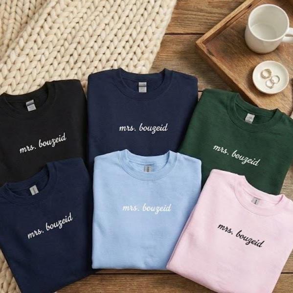 Bride Martini Crewneck Sweatshirt – Minimal Bridal Pullover, Bachelorette Weekend Gift