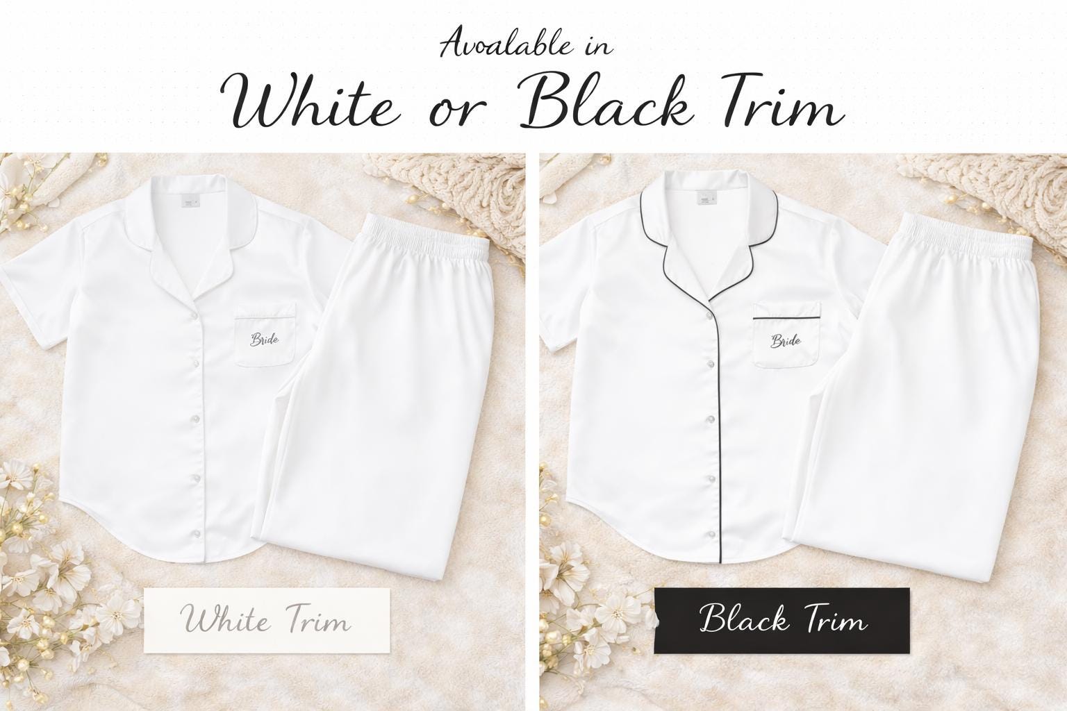 Monogrammed Bridesmaid Pajamas, Bachelorette Party PJs