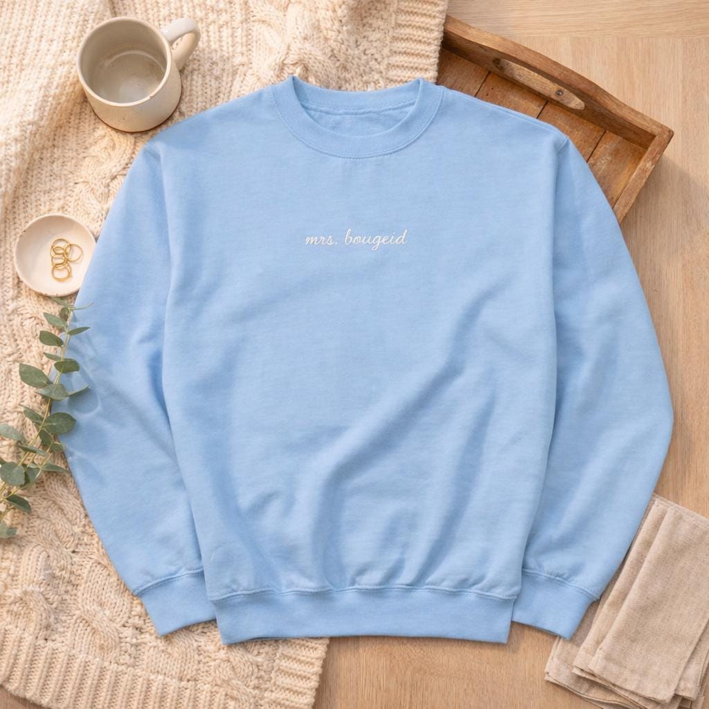 Personalized “I Said Yes” Sweatshirt – Custom Bride Name, Engagement Gift Crewneck