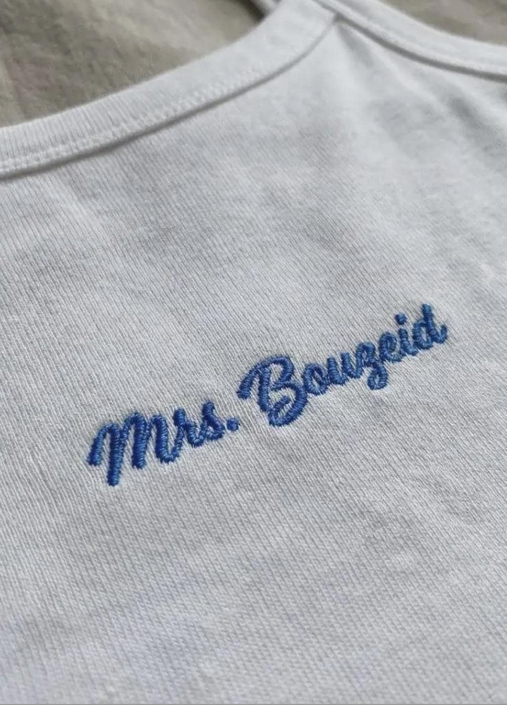 Custom Embroidered Bride Tank Top, Bridal Shower Gift