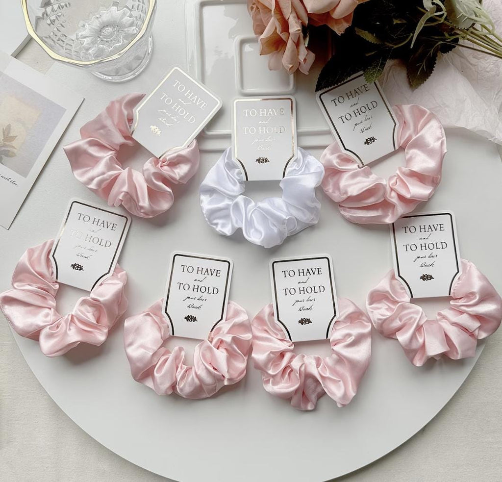 Bridesmaid Proposal Satin Scrunchie: 'Tie The Knot' Gift