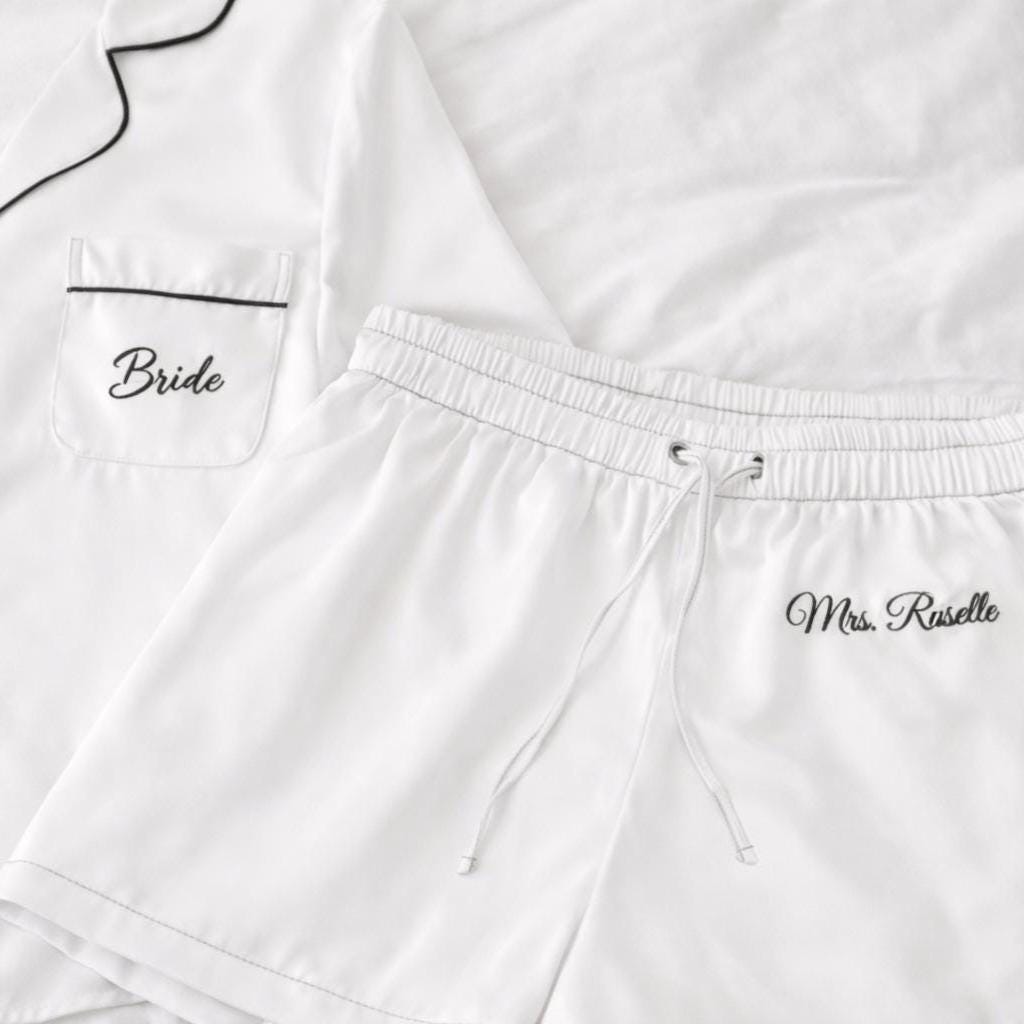 Monogrammed Bridesmaid Pajamas, Bachelorette Party PJs