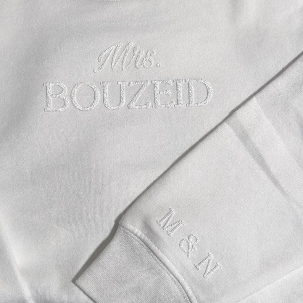 Custom Mrs. Sweatshirt | 3D Puff Print Bridal Shower Gift