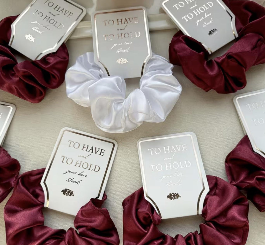 Bridesmaid Proposal Satin Scrunchie: 'Tie The Knot' Gift
