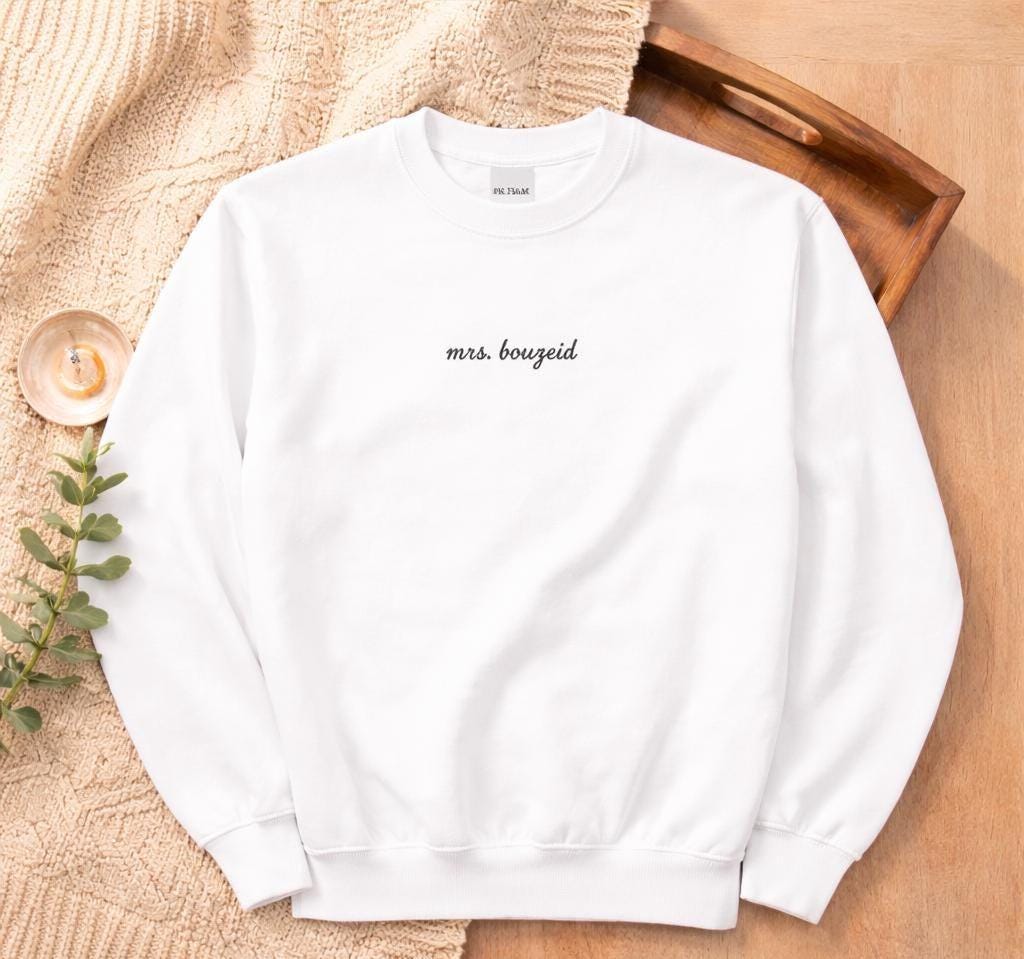 Personalized “I Said Yes” Sweatshirt – Custom Bride Name, Engagement Gift Crewneck
