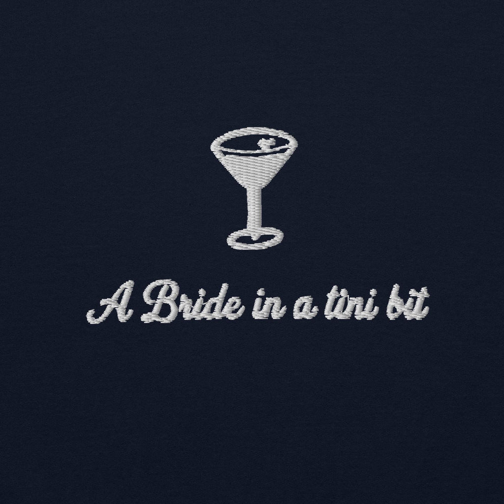 Bride Martini Crewneck Sweatshirt – Minimal Bridal Pullover, Bachelorette Weekend Gift